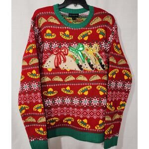 Taco Christmas sweater men's Large NWT